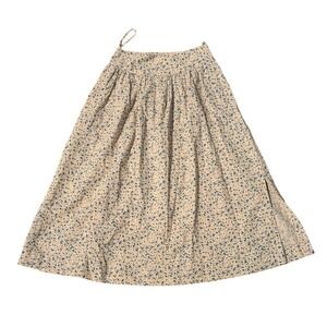 Mirth Handmade Collection‎ Skirt Floral Cotton Maxi Slit Boho Cottage Women's XS